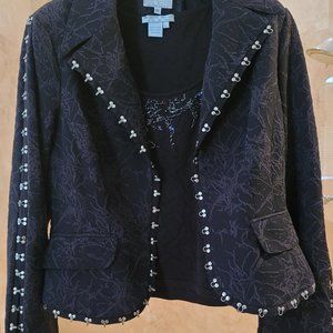 Alberto Makali Black Beaded Jacket